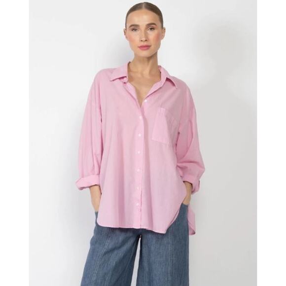 NEW Xirena Sydney Button-Down Shirt Oversized Size Large - Picture 2 of 8